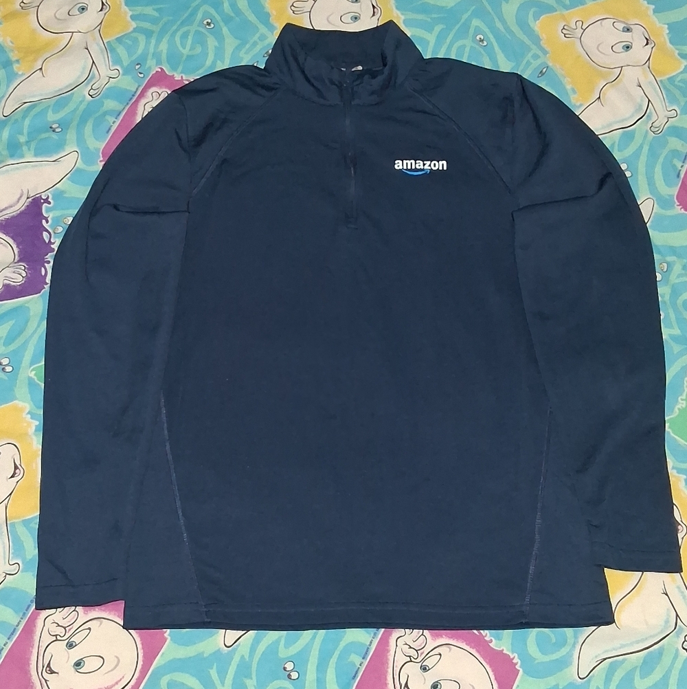 Amazon 1/4 Zip Employee Long Sleeve Worker Shirt
